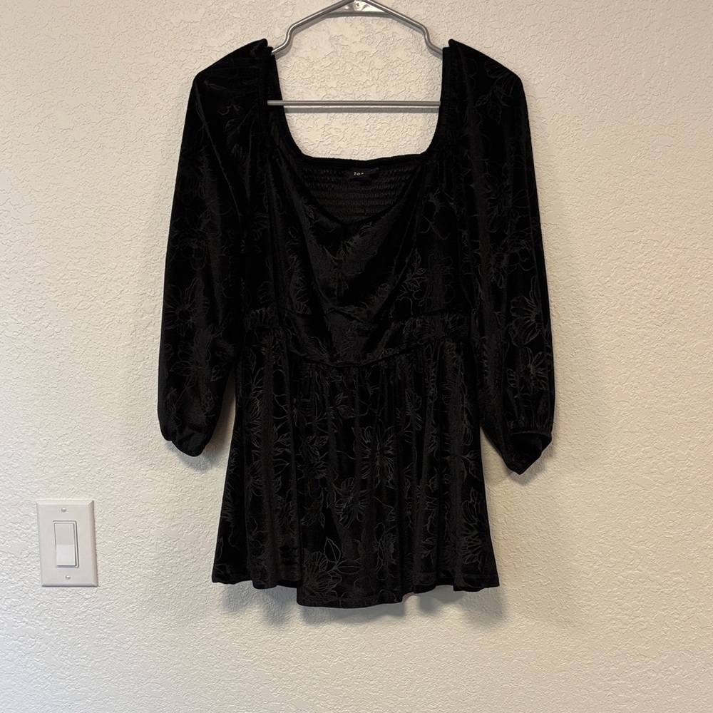Torrid Black Floral Women's Blouse